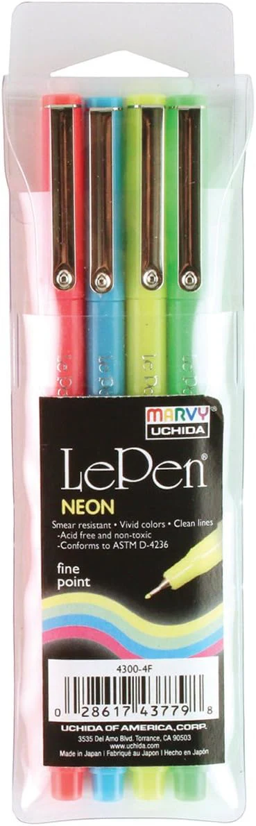 Marvy Le Pen Neon 4pc