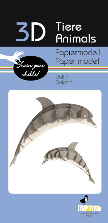 3D Paper Dolphin