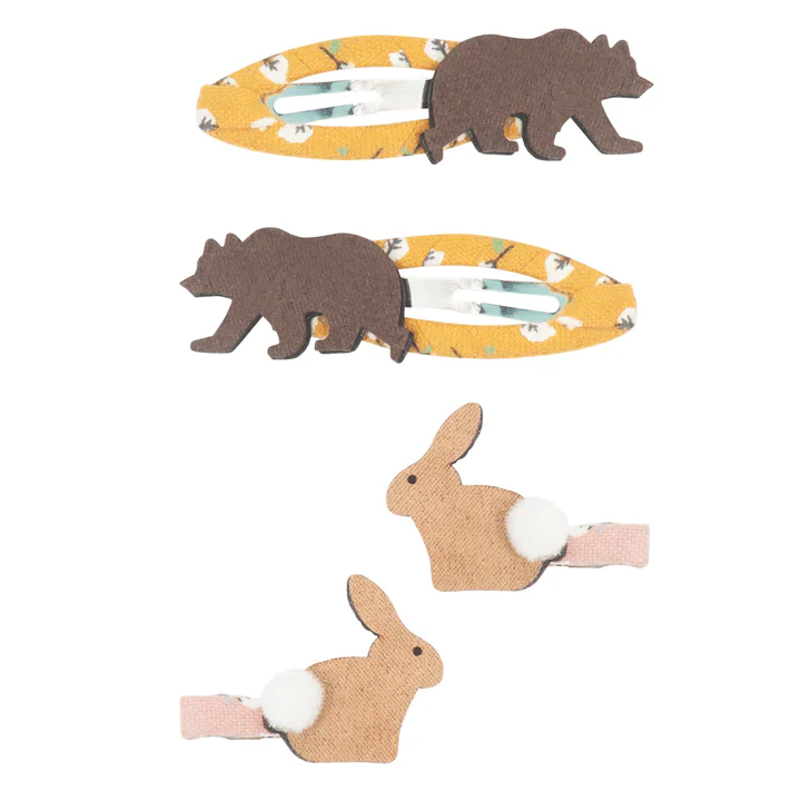 Bunny Bear Clips Chestnut