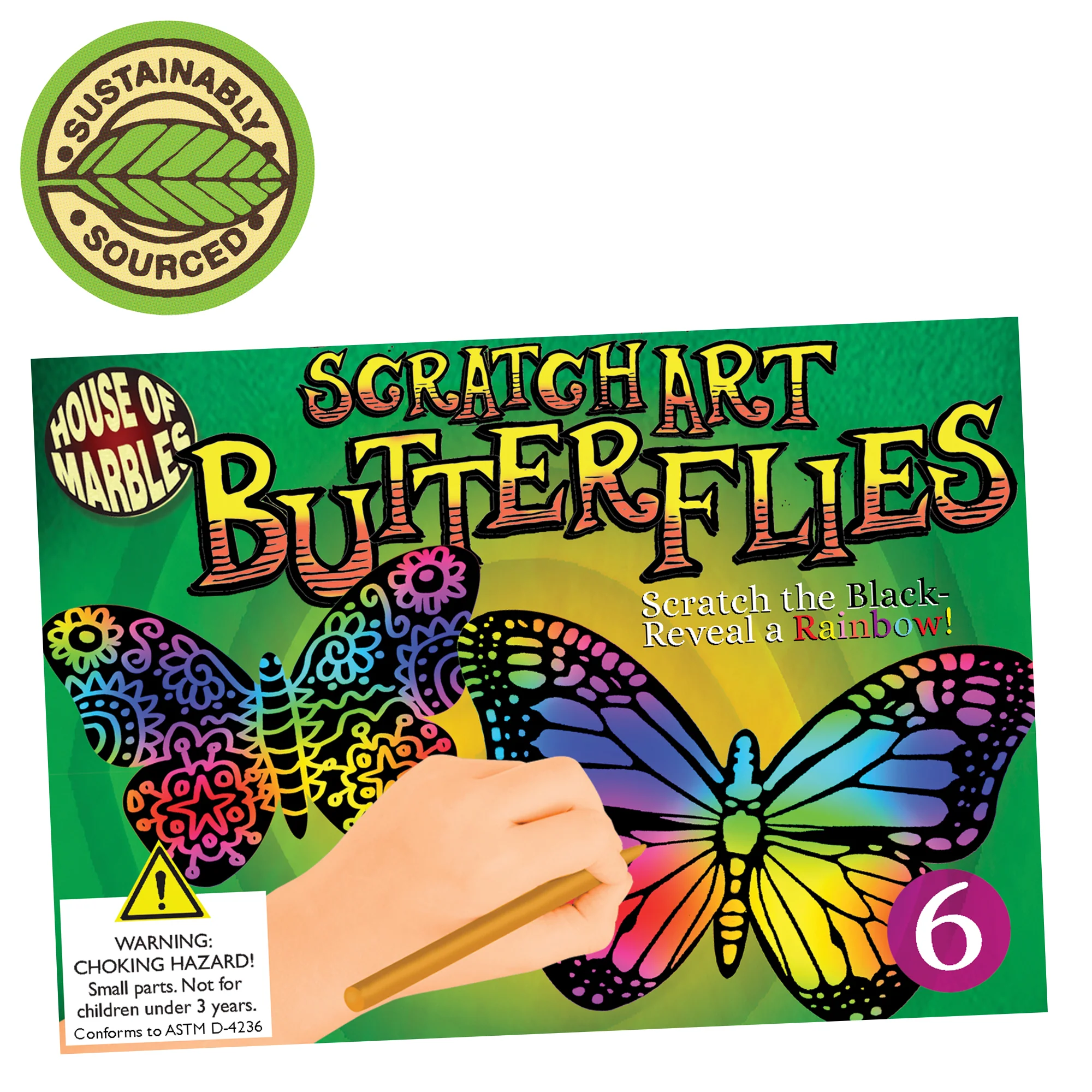 HM Scratch Art Butterflies