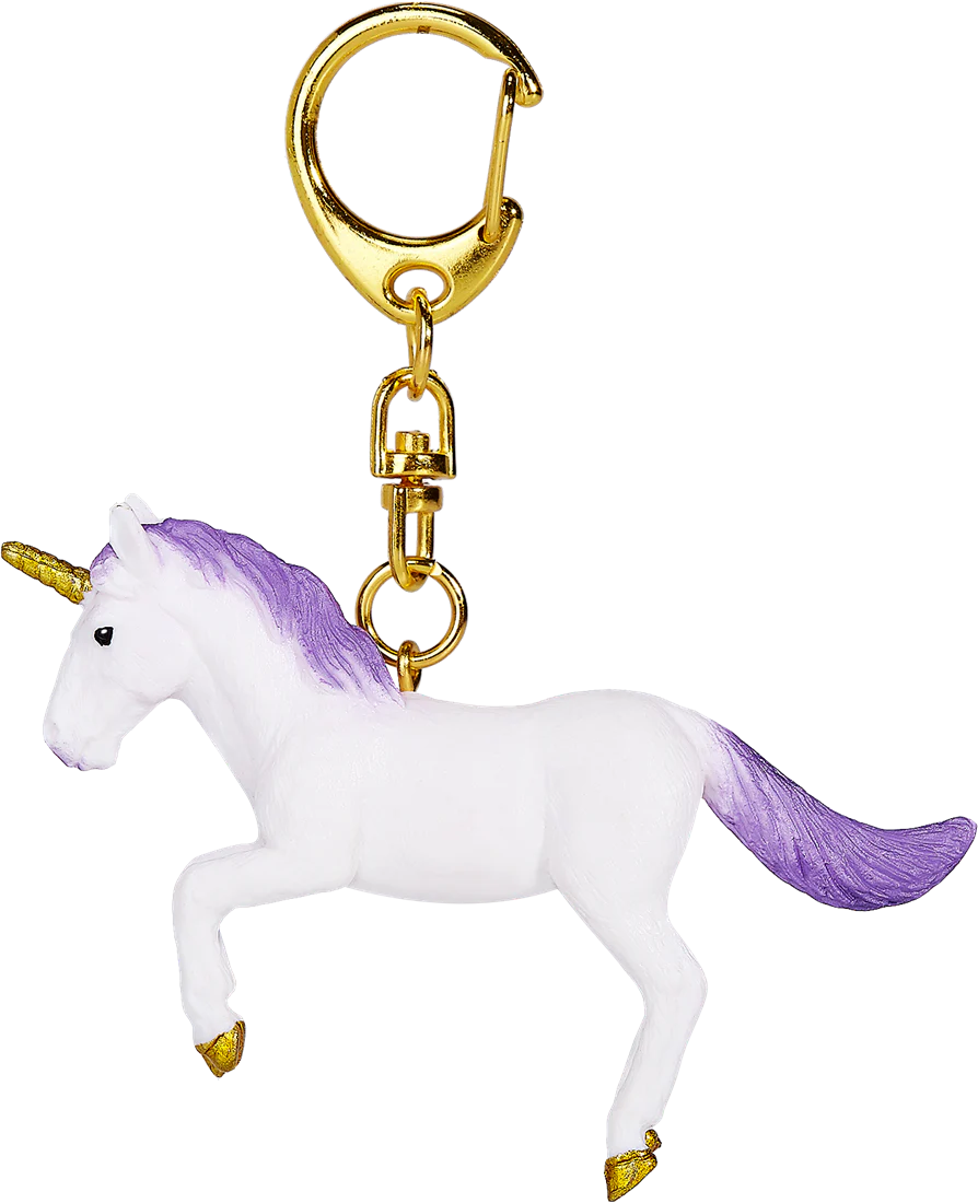 Mojo Rearing Purple Unicorn Keychain
