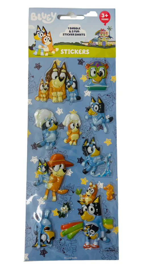 Bluey Stickers Holographic 3pk - Image 2