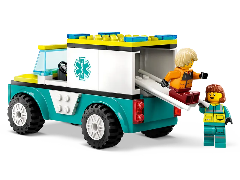 Lego City Emergency Ambulance and Snowboarder 60403 - Image 3