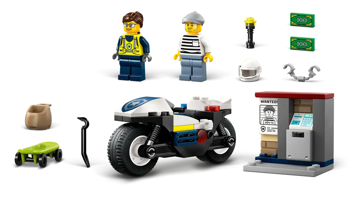 Lego City Police Motorcycle Chase 60455 - Image 3