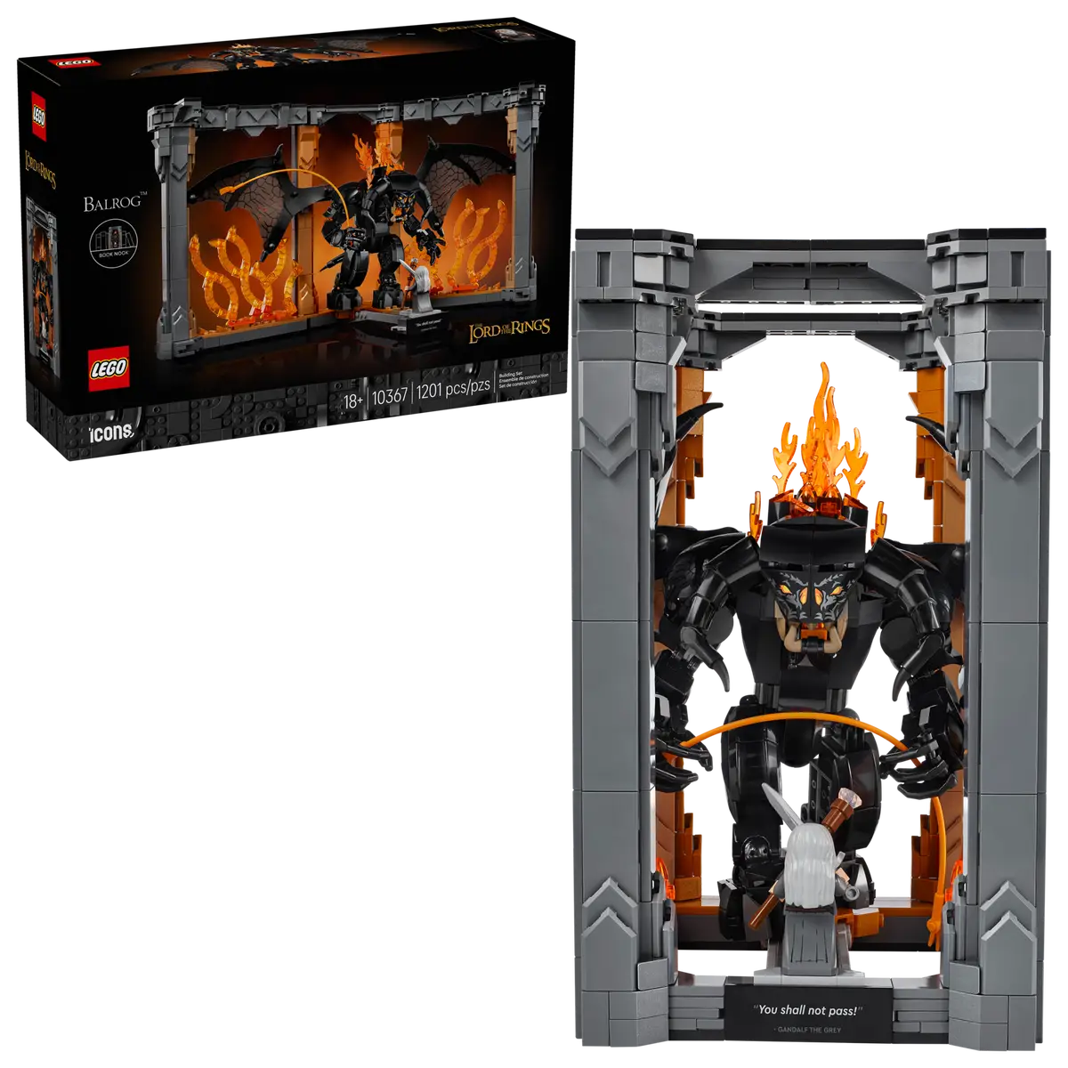 Lego Icons LOTR Balrog Book Nook 10367