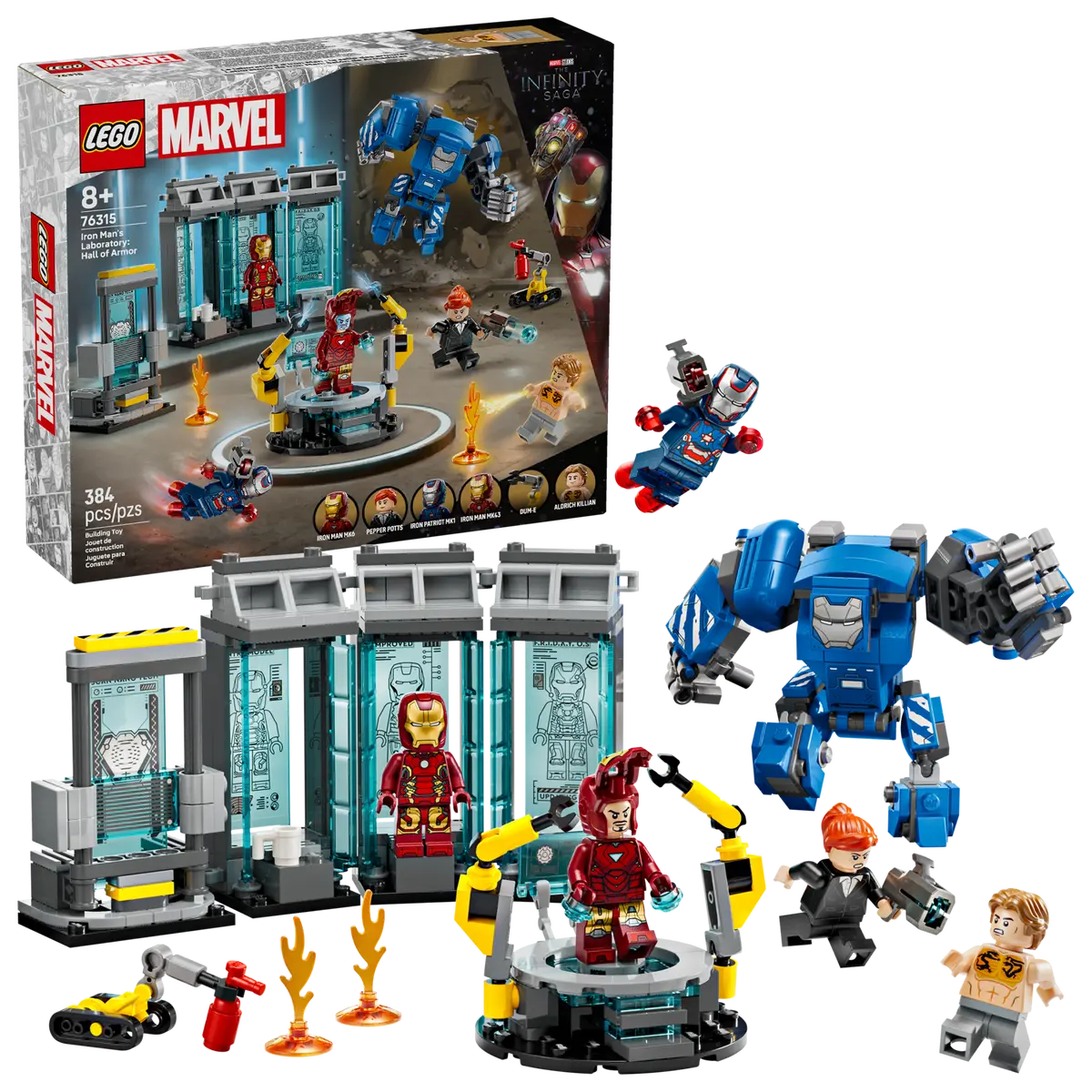 Lego SH Iron Mans Laboratory Hall of Armor 76315