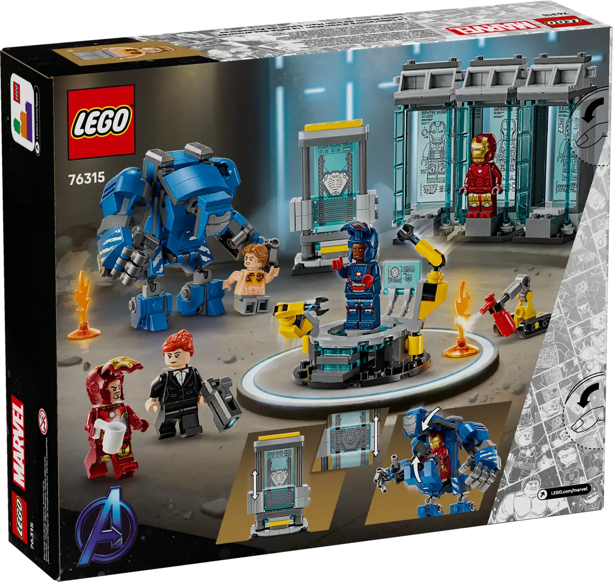 Lego SH Iron Mans Laboratory Hall of Armor 76315 - Image 3