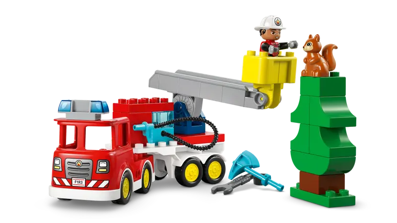 Lego Duplo Fire Truck with Hose and Firefighter 10473 - Image 2