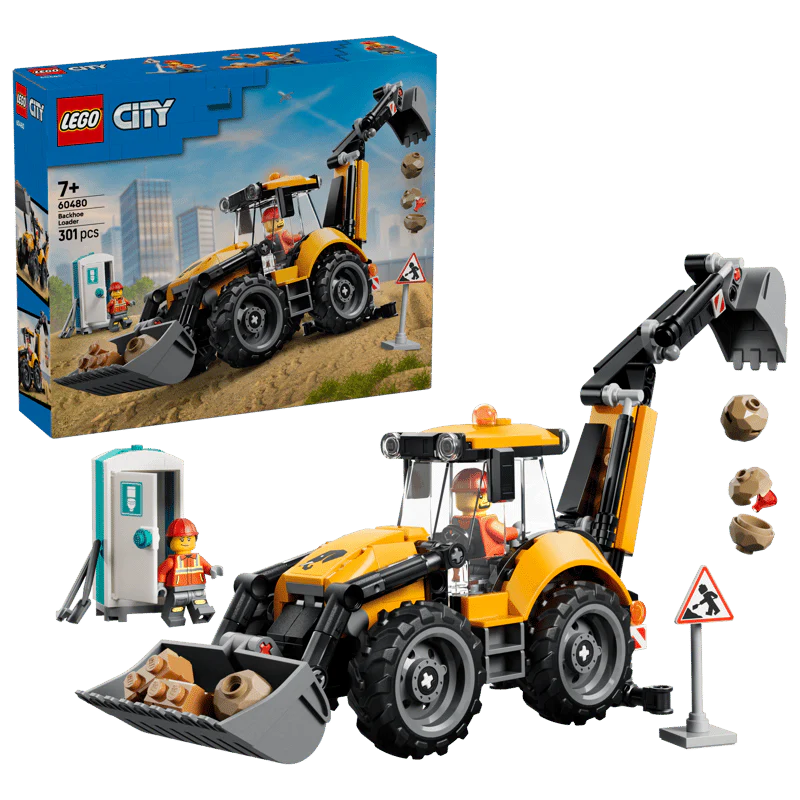 Lego City Yellow Backhoe Loader 60480