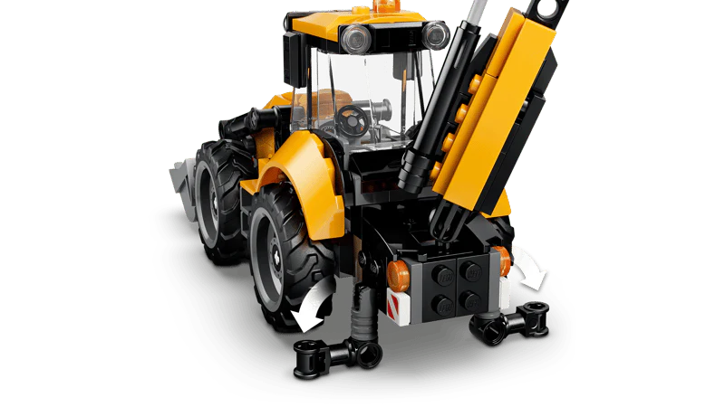 Lego City Yellow Backhoe Loader 60480 - Image 4