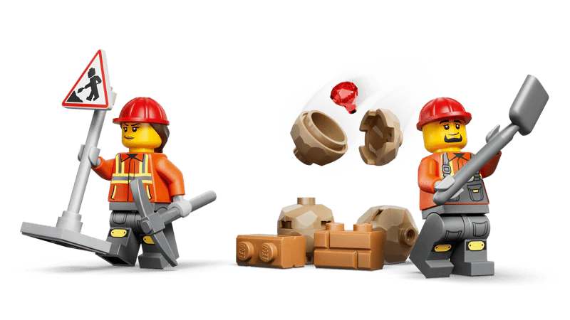 Lego City Yellow Backhoe Loader 60480 - Image 5