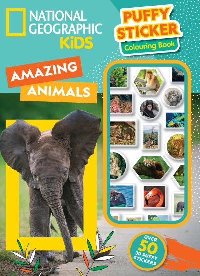 National Geographic Puffy Sticker Colouring Book