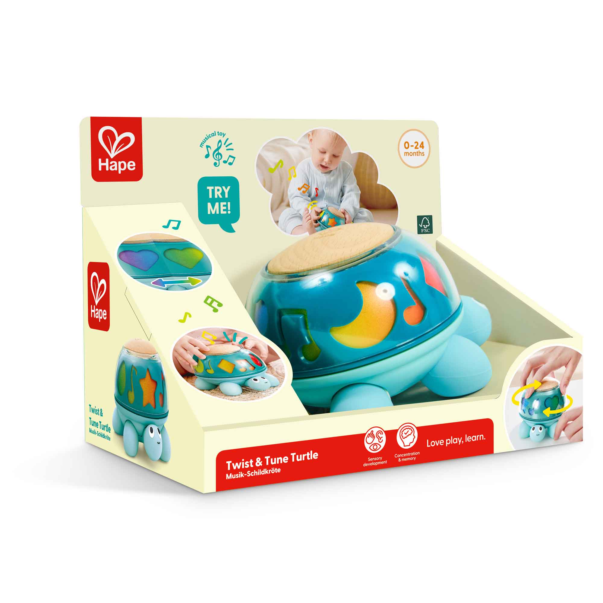 Hape Twist & Tune Turtle - Image 2