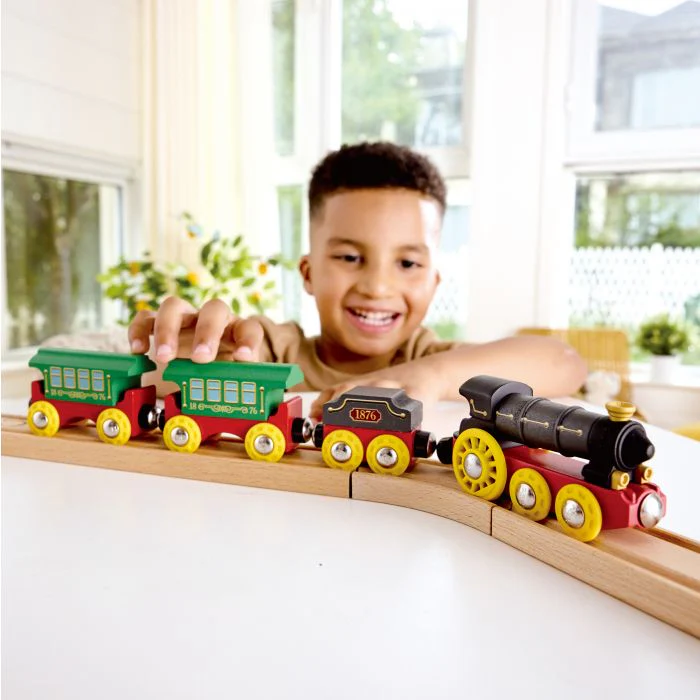 Hape Retro Steam Train with Lights & Sounds - Image 4