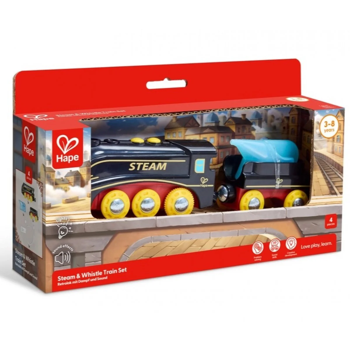 Hape Steam & Whistle Train Set - Image 2