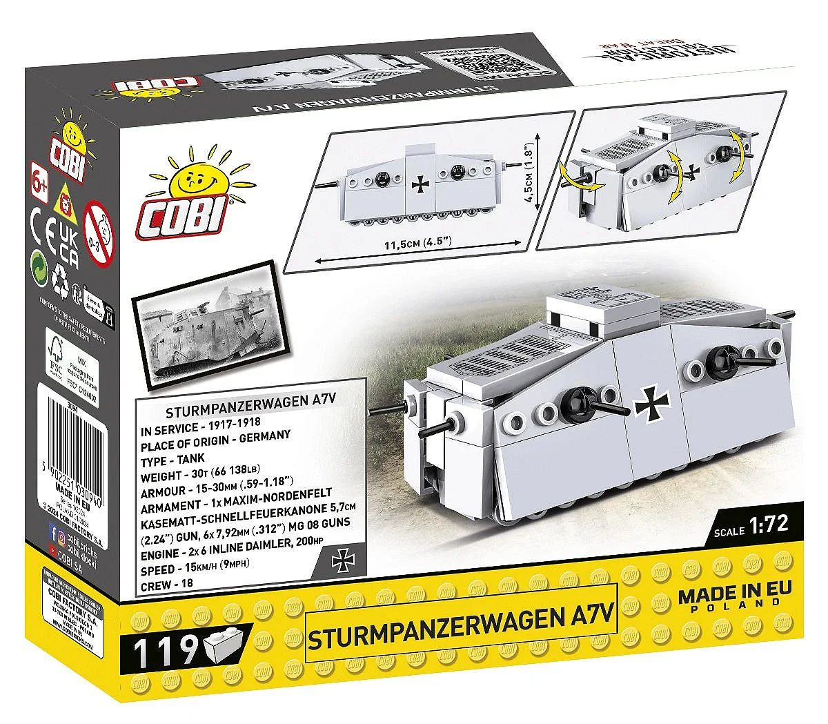 Cobi Sturmpanzerwagen A7V 3094 - Image 3