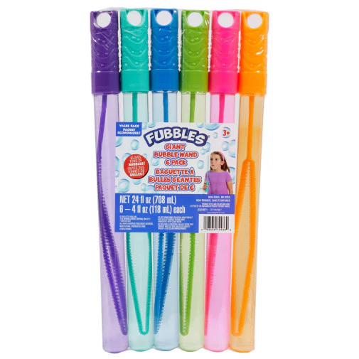 Fubbles Bubble Wand 6 Pack