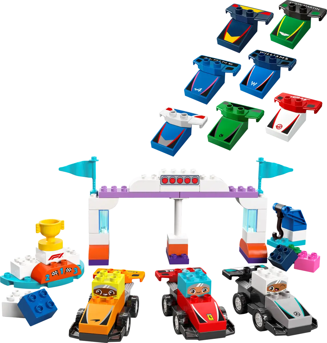 Lego Duplo F1 Team Race Cars & Drivers 10445 - Image 2