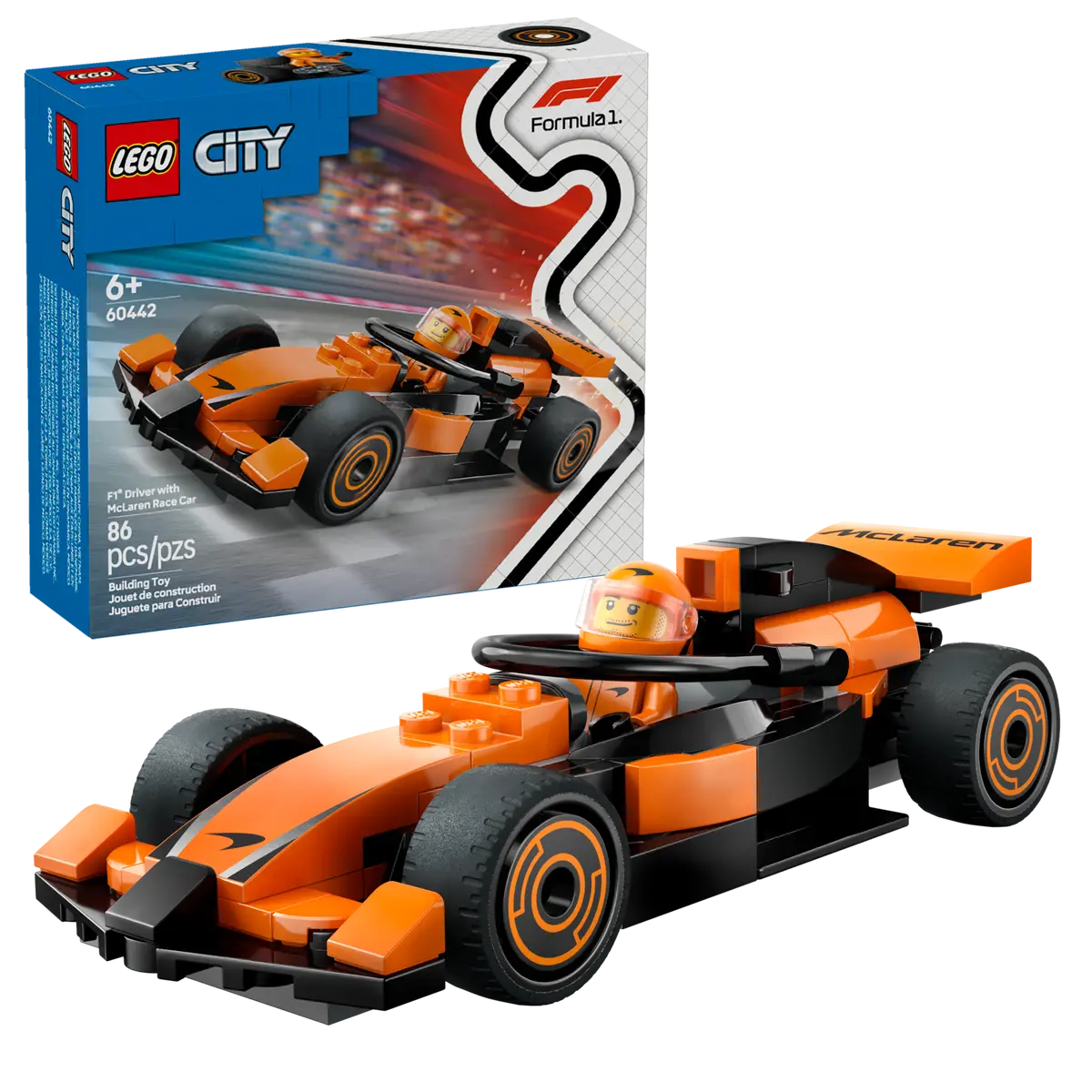 Lego City F1 Driver with McLaren Car 60442