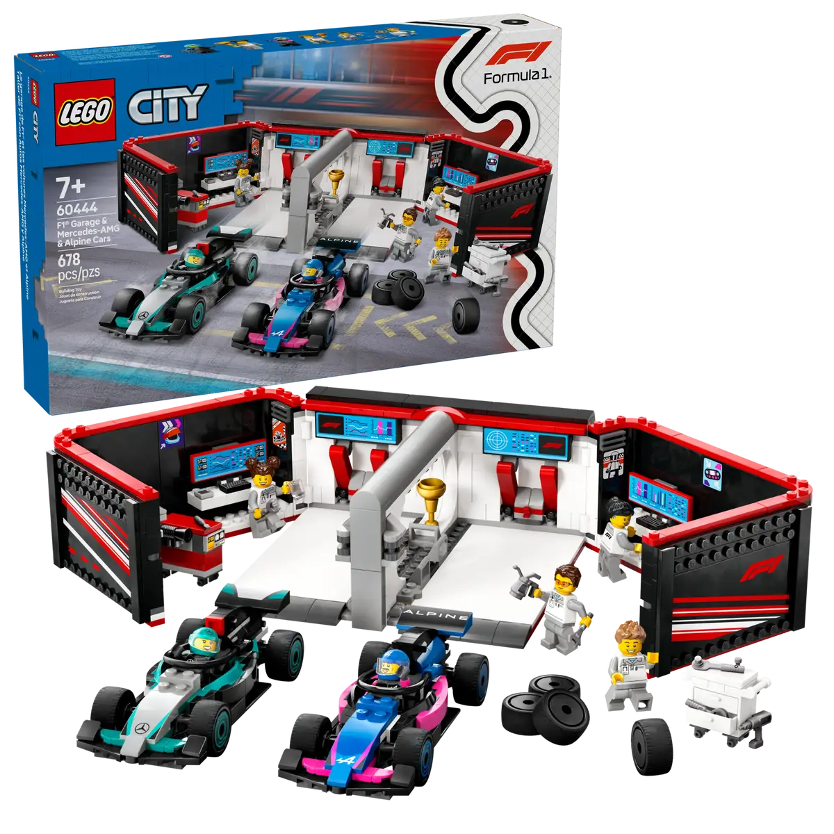 Lego City F1 Garage & Mercedes AMG 60444