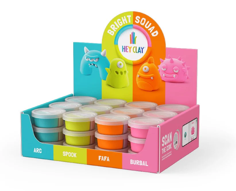 Hey Clay Brights - Pink/White Burbal