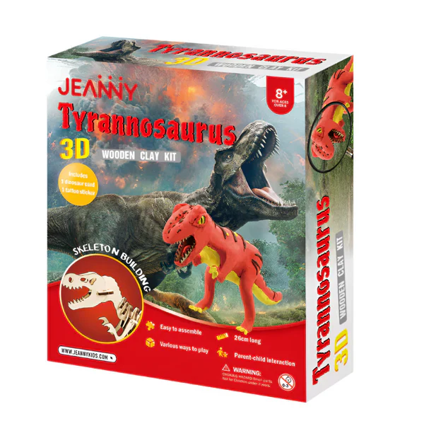 Jeanny 3D Wooden Clay Kit T-Rex