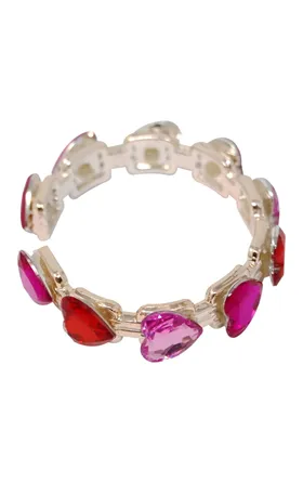 PP Gemstone Heart Bangle