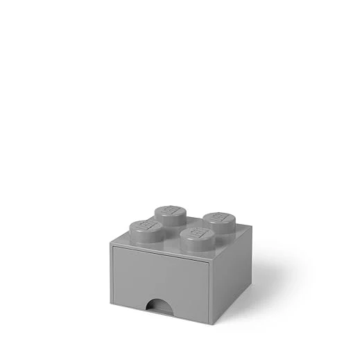 Lego Storage Drawer 4 Knobs Stone Grey