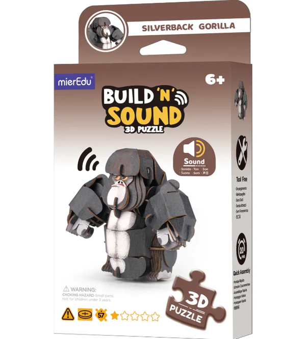 Build n Sound 3D Puzzle Silverback Gorilla