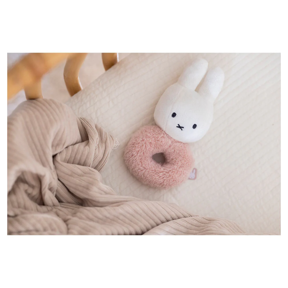 Miffy Fluffy Ring Rattle Pink
