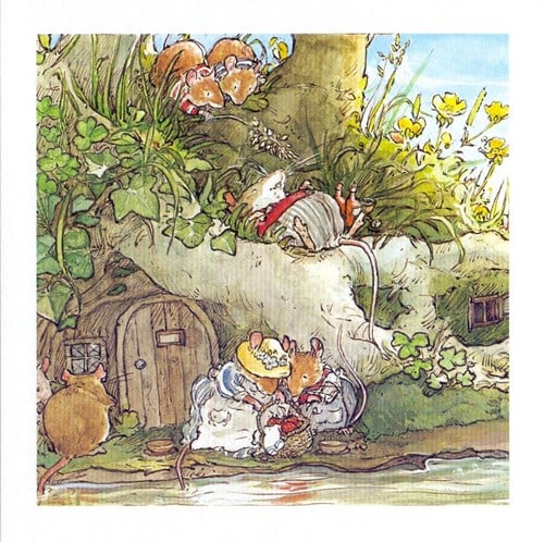 Cooling Off By The Stream Card