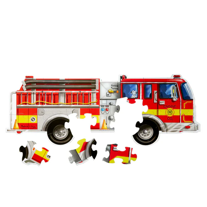 MD Giant Fire Truck Floor Puzzle 24pc - Image 2