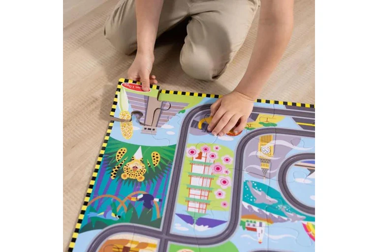 MD Race Around the World Tracks Floor Puzzle - Image 3