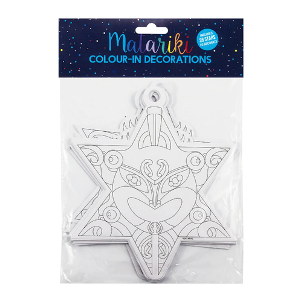 Matariki Colour Star Set 25cm