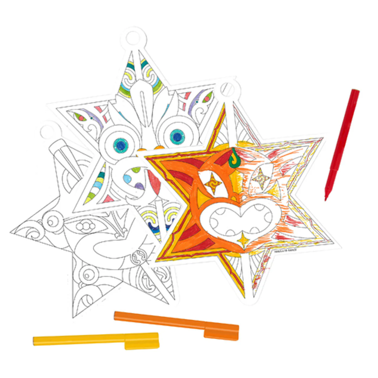 Matariki Colour Star Set 25cm - Image 2