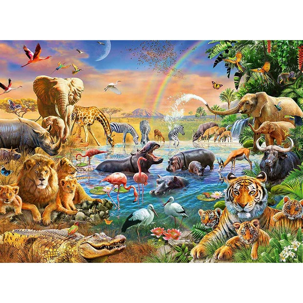 RB Savannah Jungle Waterhole 100pc - Image 2
