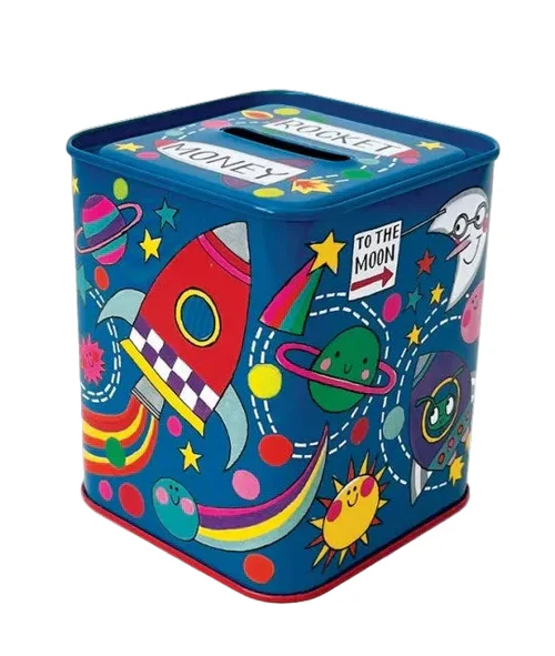 Rocket Money Money Box Tin