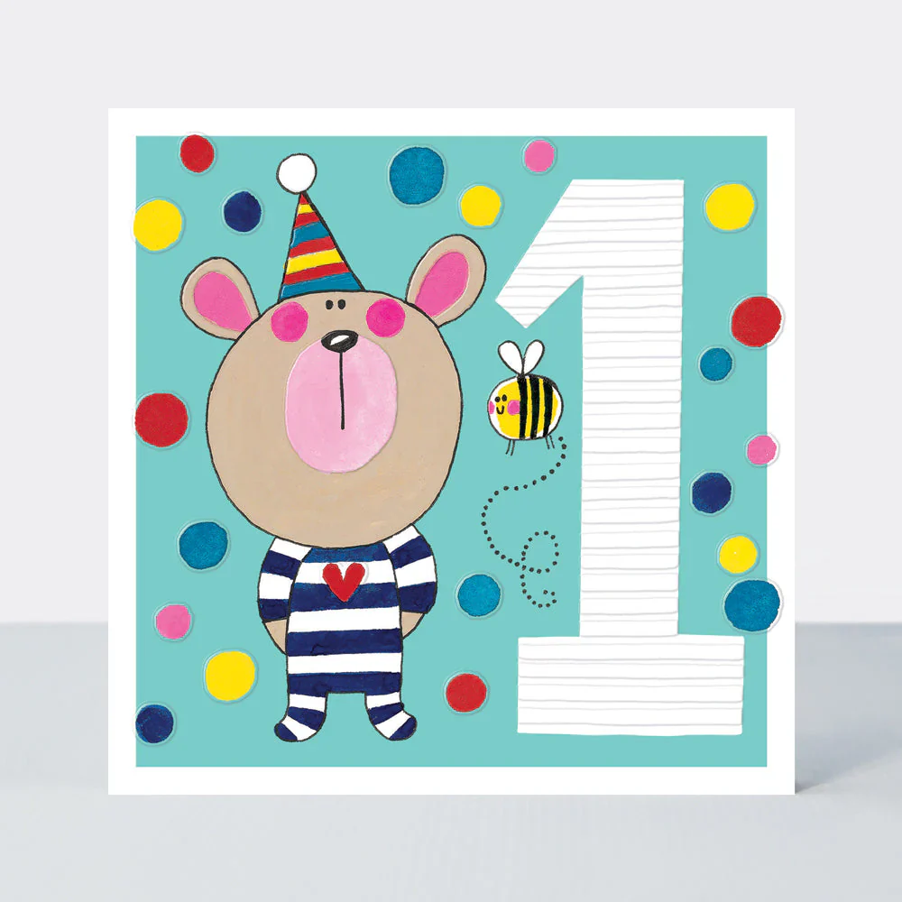 Boy Bear - 1st Birthday Card