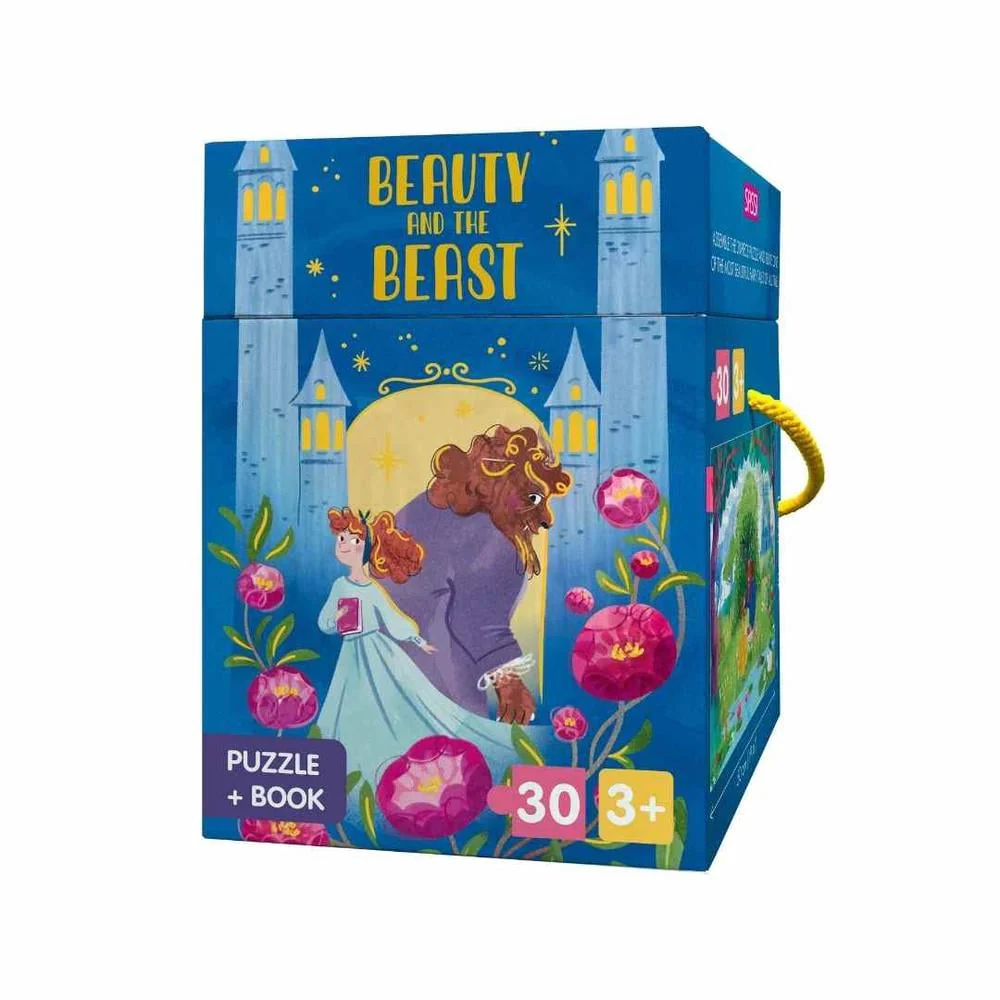 Sassi Fairy Tale Puzzle & Book - Beauty and the Beast