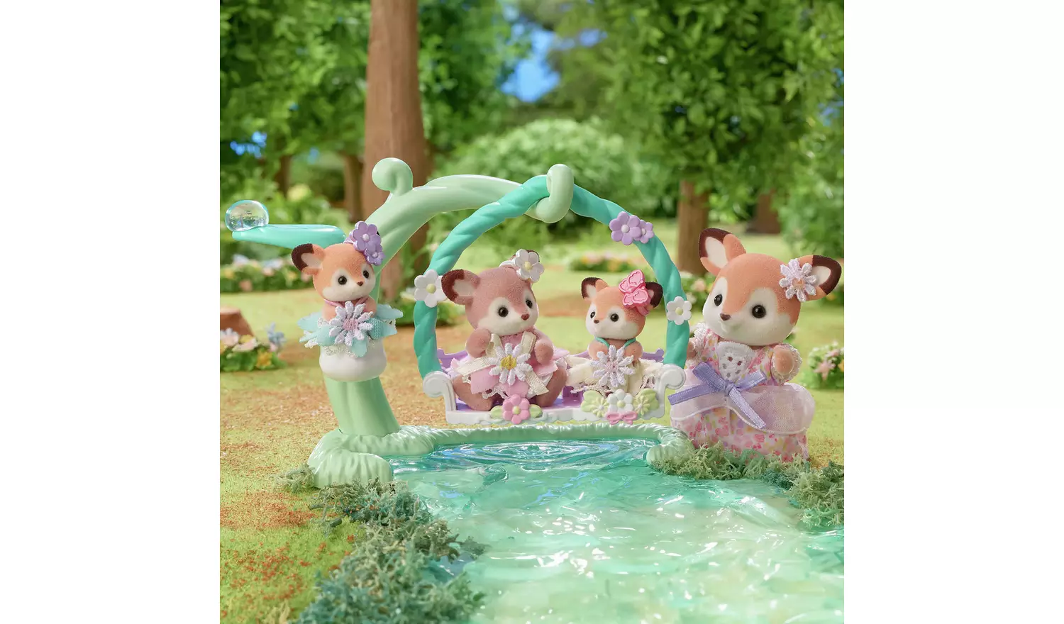 SF Deer Babies Floral Swing Set - Image 3