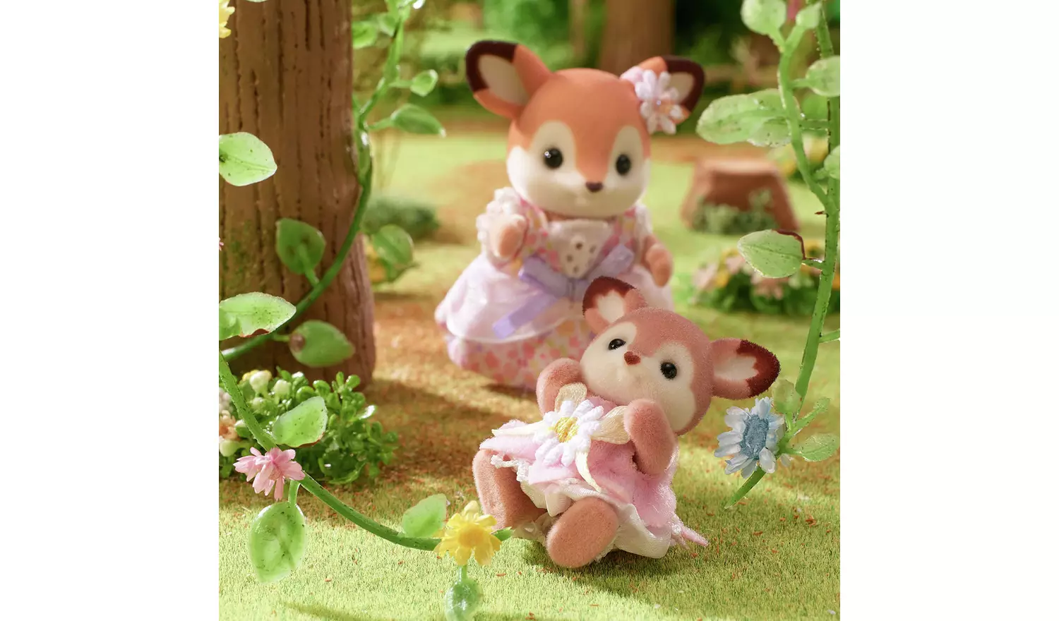 SF Deer Babies Floral Swing Set - Image 4