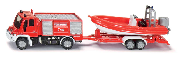 Siku Mercedes Unimog Fire Truck & Boat 1636