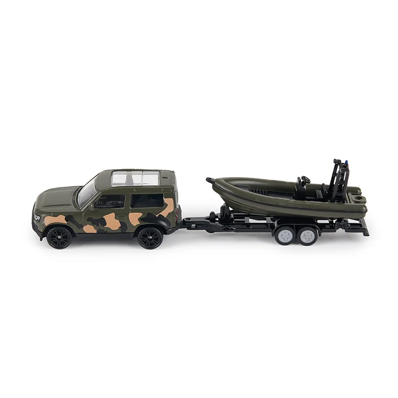Siku Military Land Rover with Boat 8323 - Image 2
